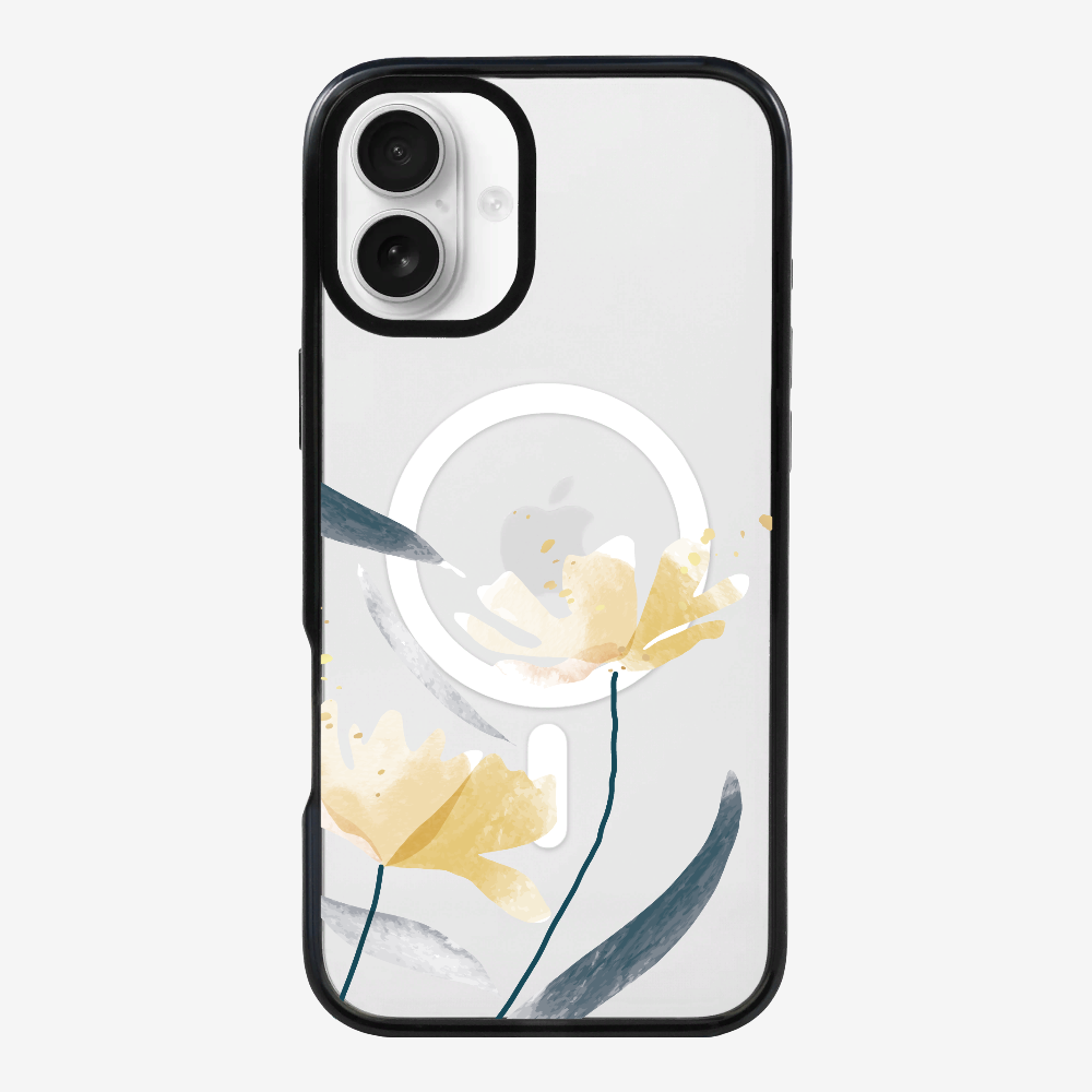Golden Spring Floral (Transparent) Phone Case
