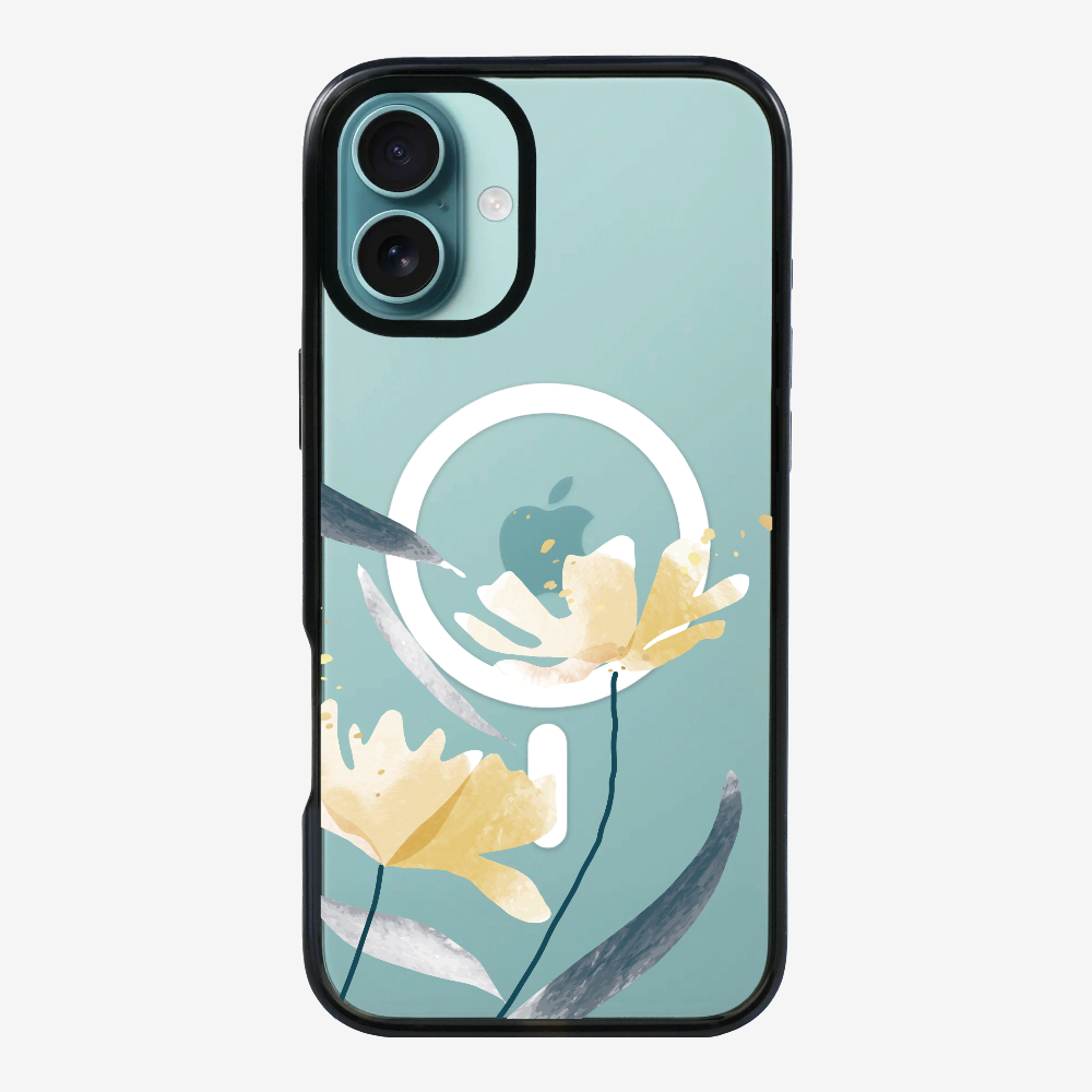 Golden Spring Floral (Transparent) Phone Case