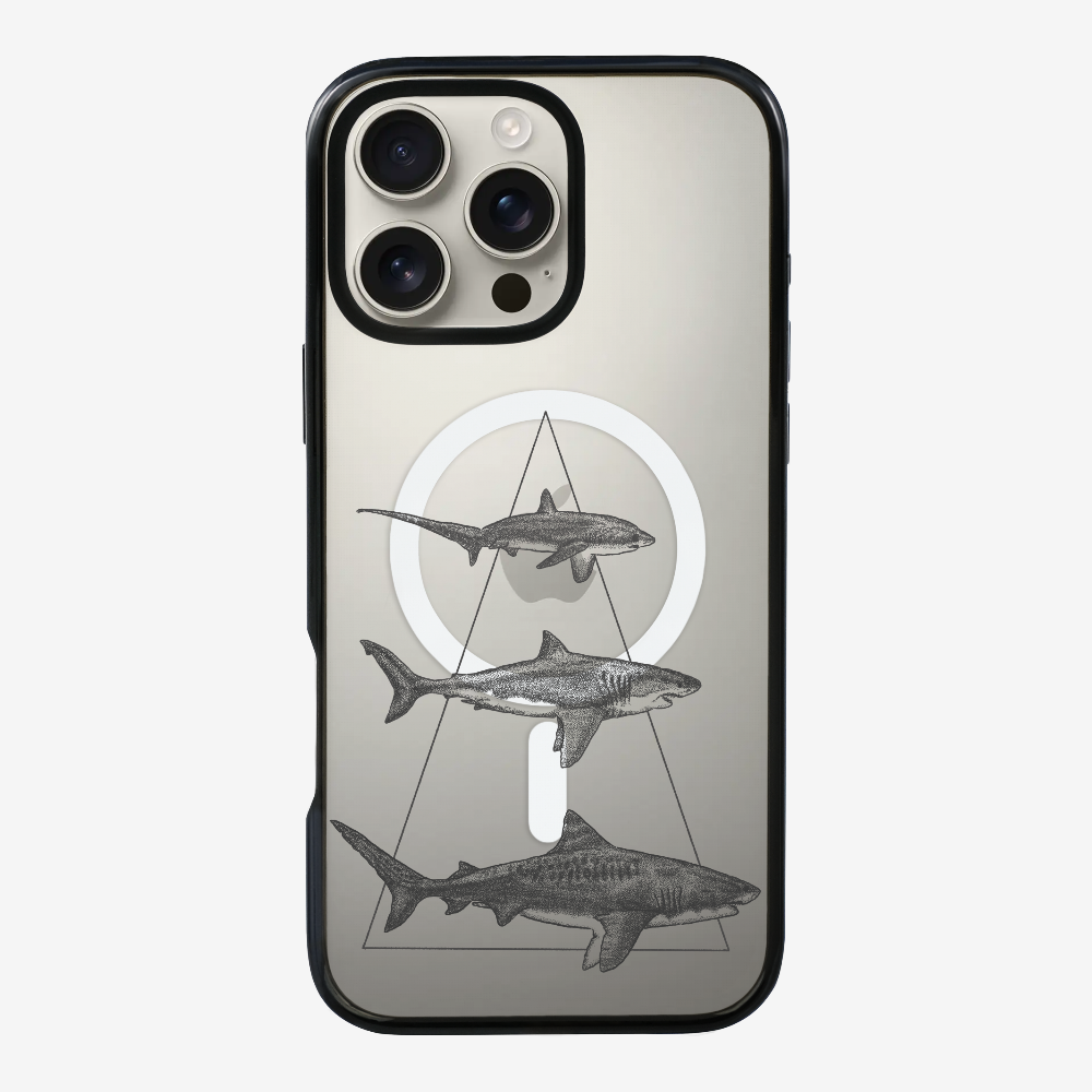Illustration of Sharks Phone Case