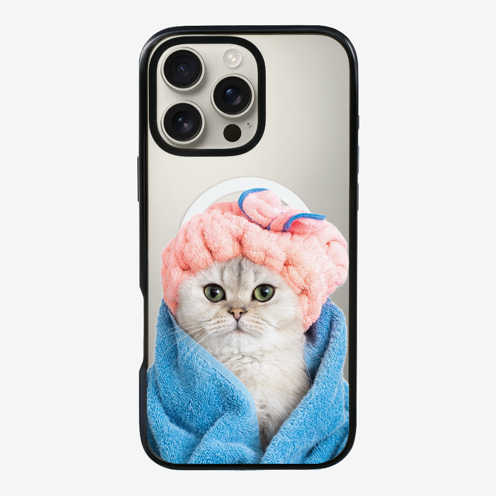 Cute White Kitten (Transparent) Phone Case