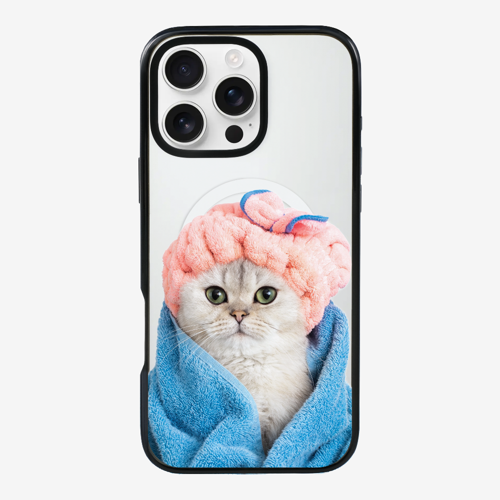 Cute White Kitten (Transparent) Phone Case