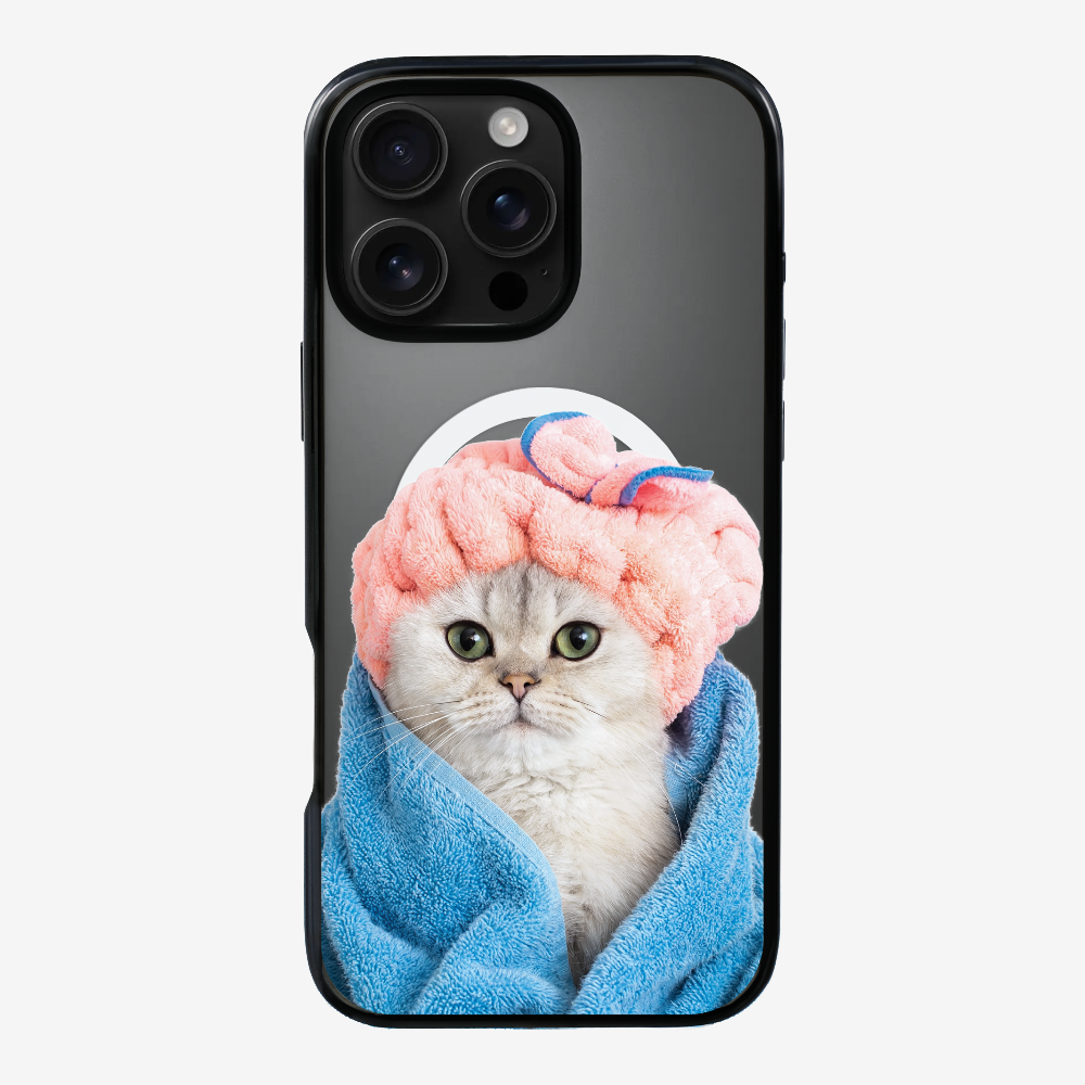 Cute White Kitten (Transparent) Phone Case