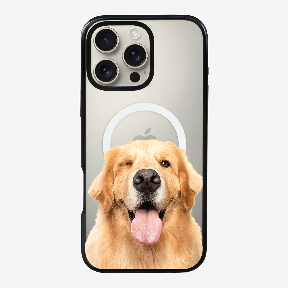 單眼金毛尋回犬 (透明)保護殼