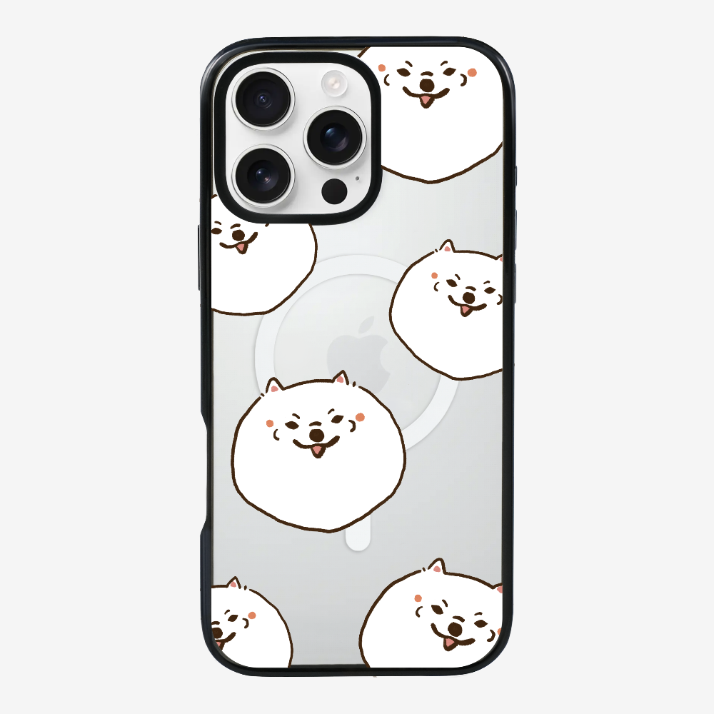 White Pomeranian Wonderland Phone Case