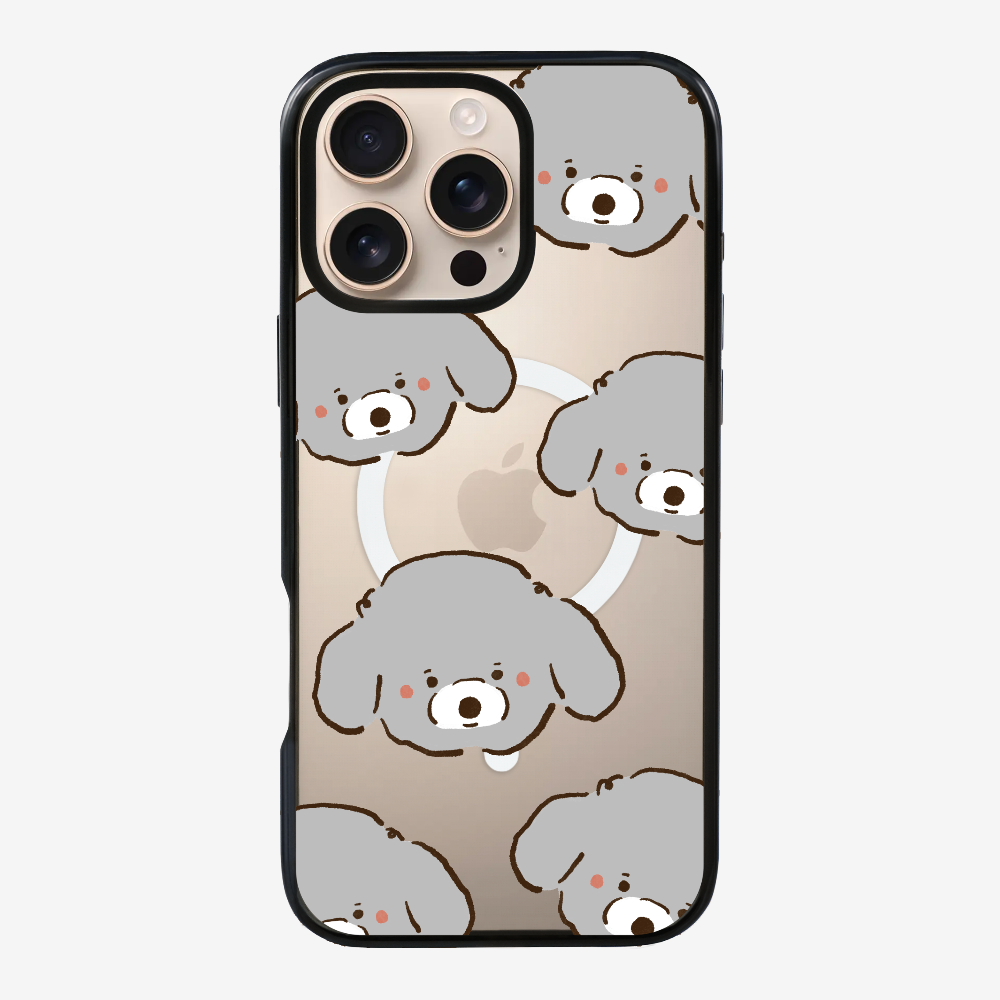 Grey Poodle Wonderland Phone Case