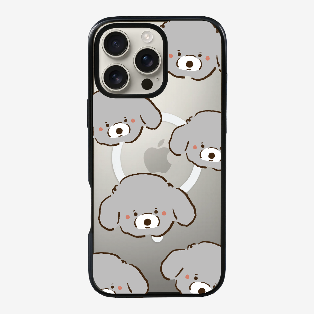 Grey Poodle Wonderland Phone Case
