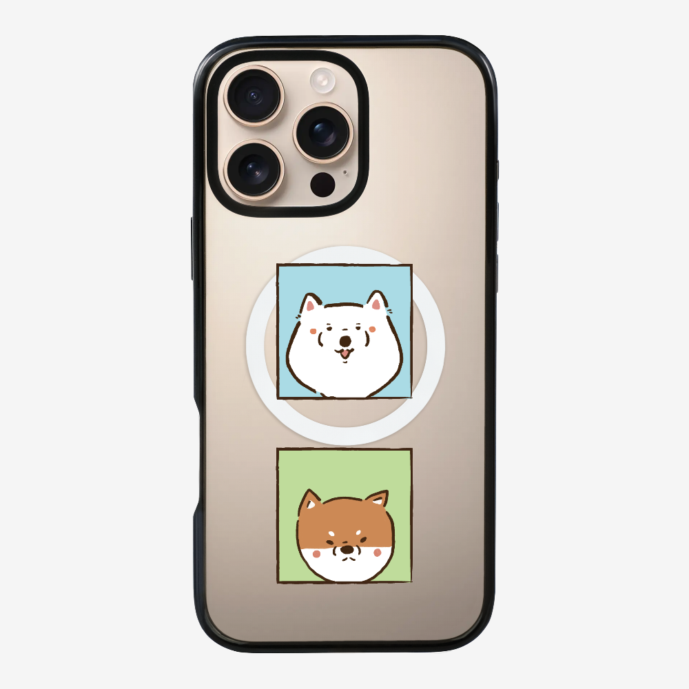 Samoyed and Shiba Inu Phone Case