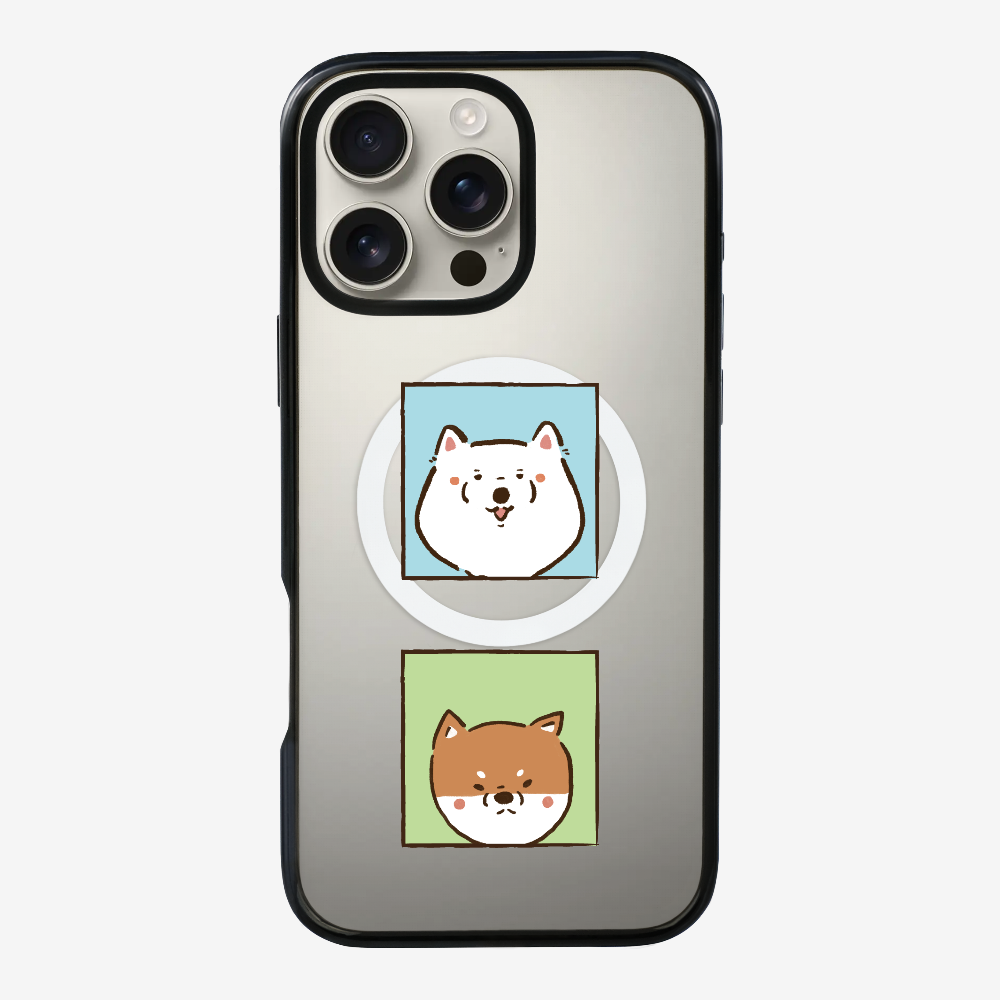 Samoyed and Shiba Inu Phone Case