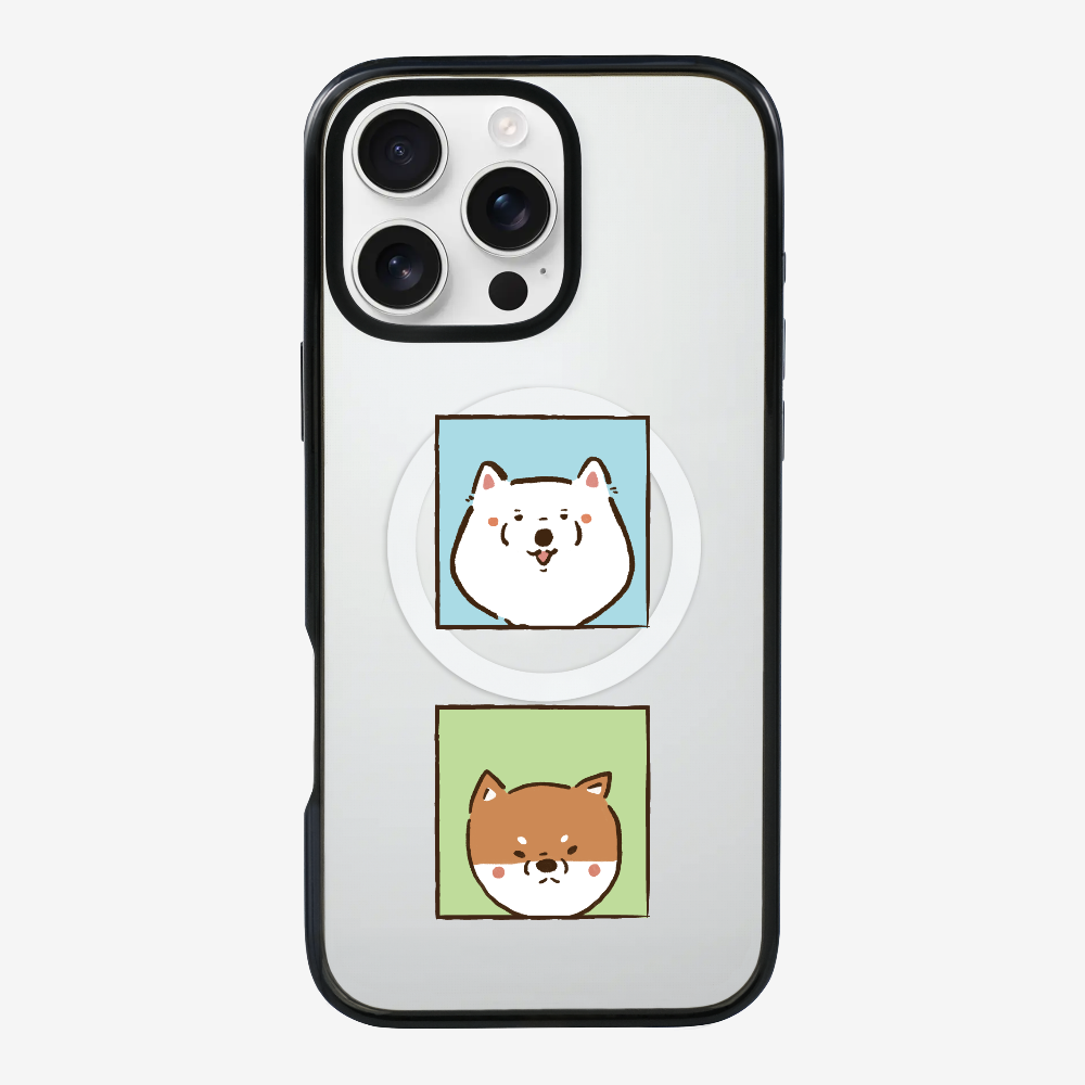 Samoyed and Shiba Inu Phone Case