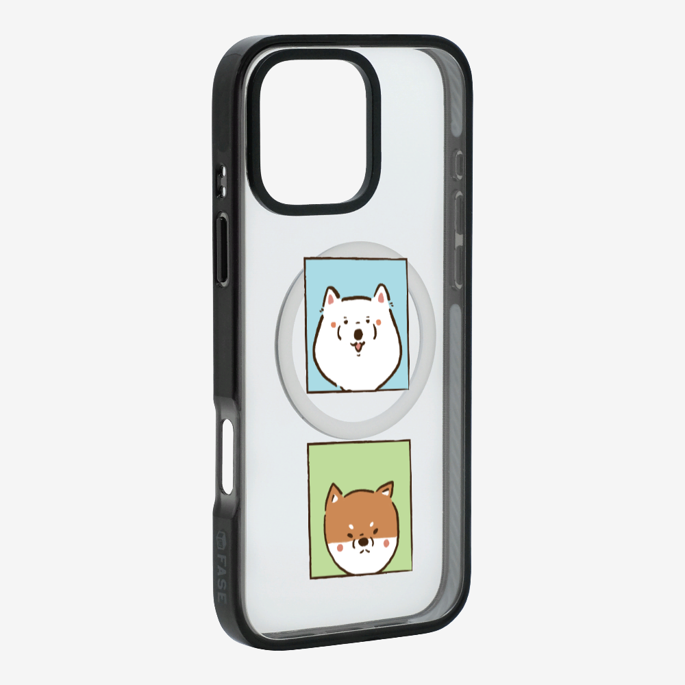 Samoyed and Shiba Inu Phone Case