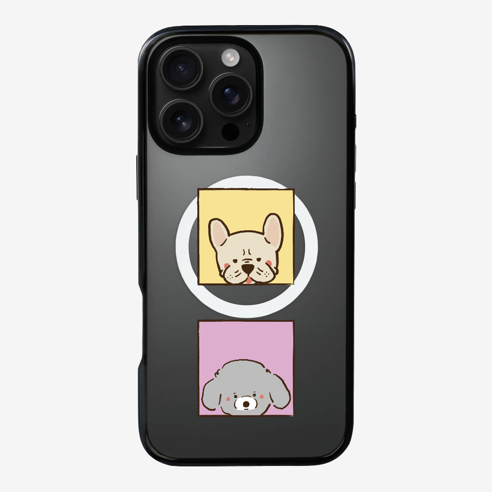 Bulldog and Poodle Phone Case