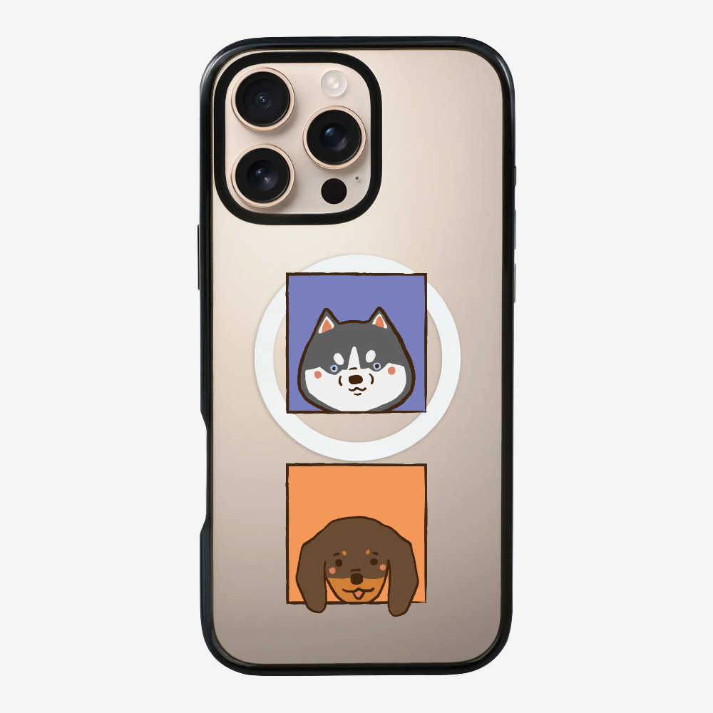 Dachshund and Husky Phone Case