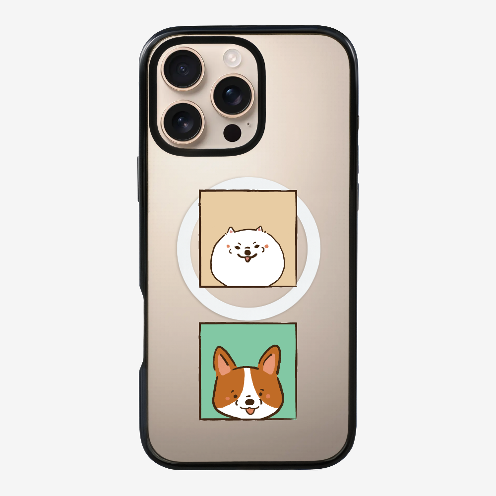 Pomeranian and Corgi Phone Case