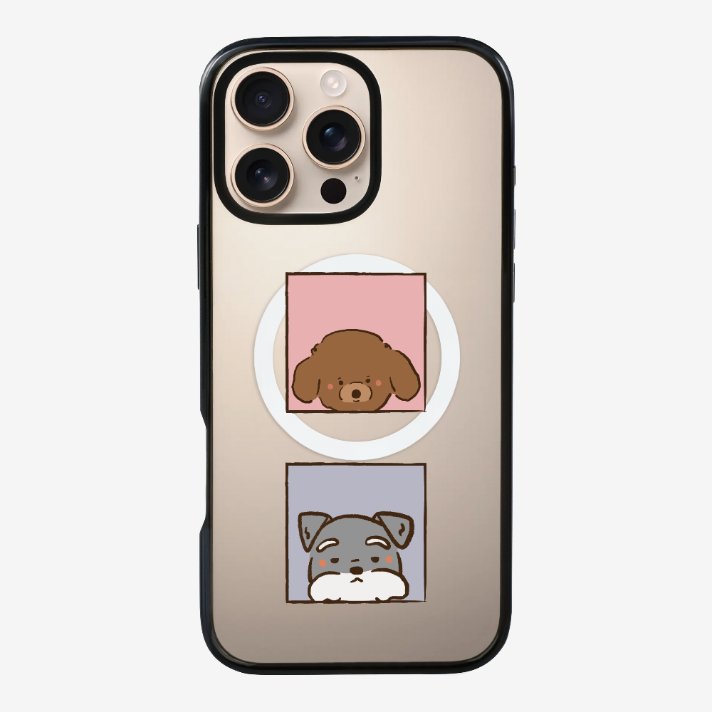 Poodle and Schnauzer Phone Case