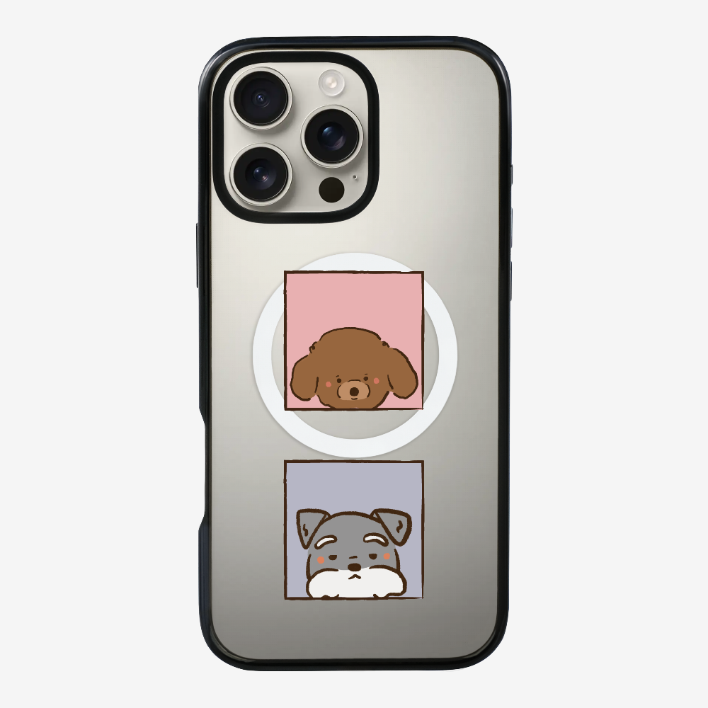 Poodle and Schnauzer Phone Case