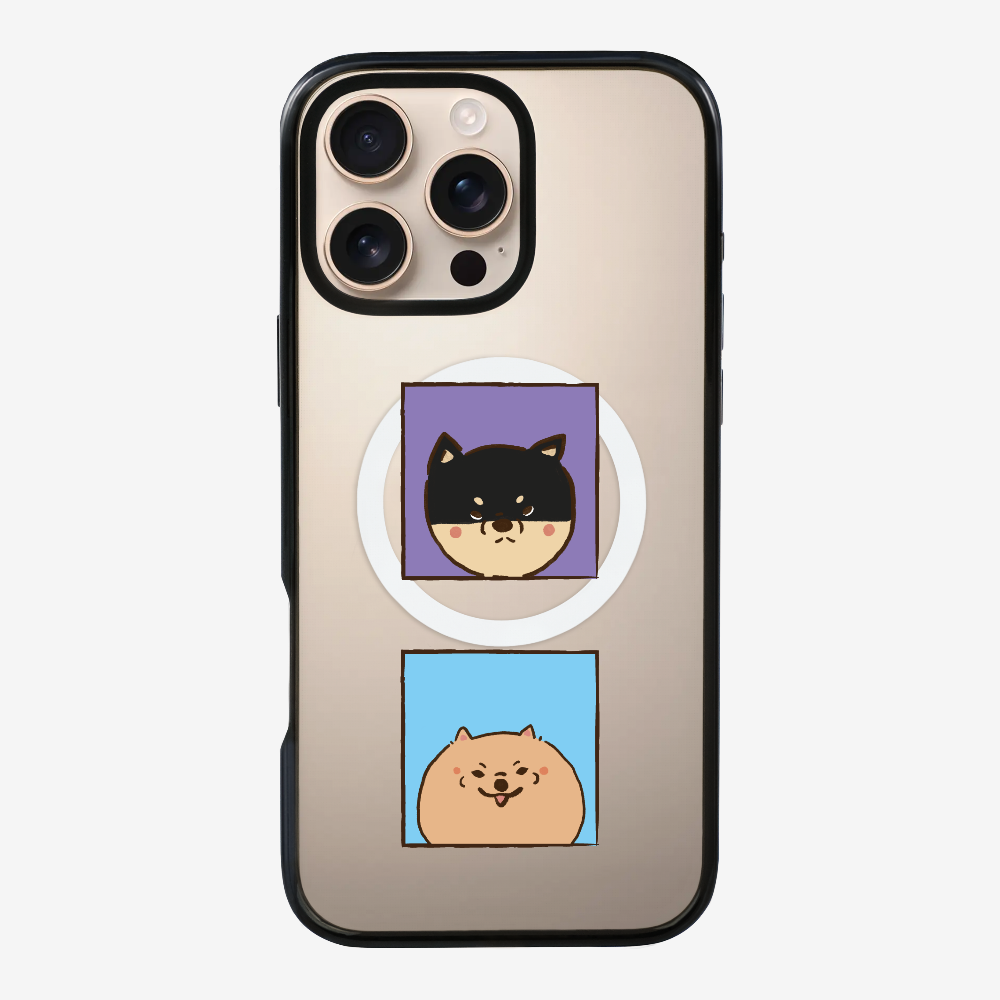 Shiba Inu and Pomeranian Phone Case
