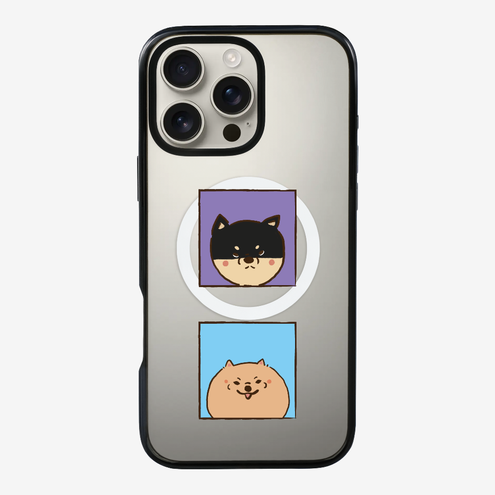 Shiba Inu and Pomeranian Phone Case