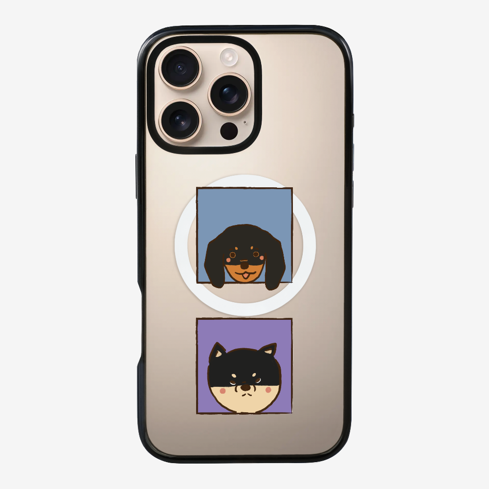 Dachshund and Corgi Phone Case
