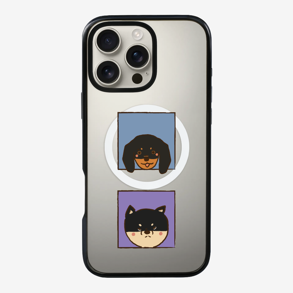 Dachshund and Corgi Phone Case