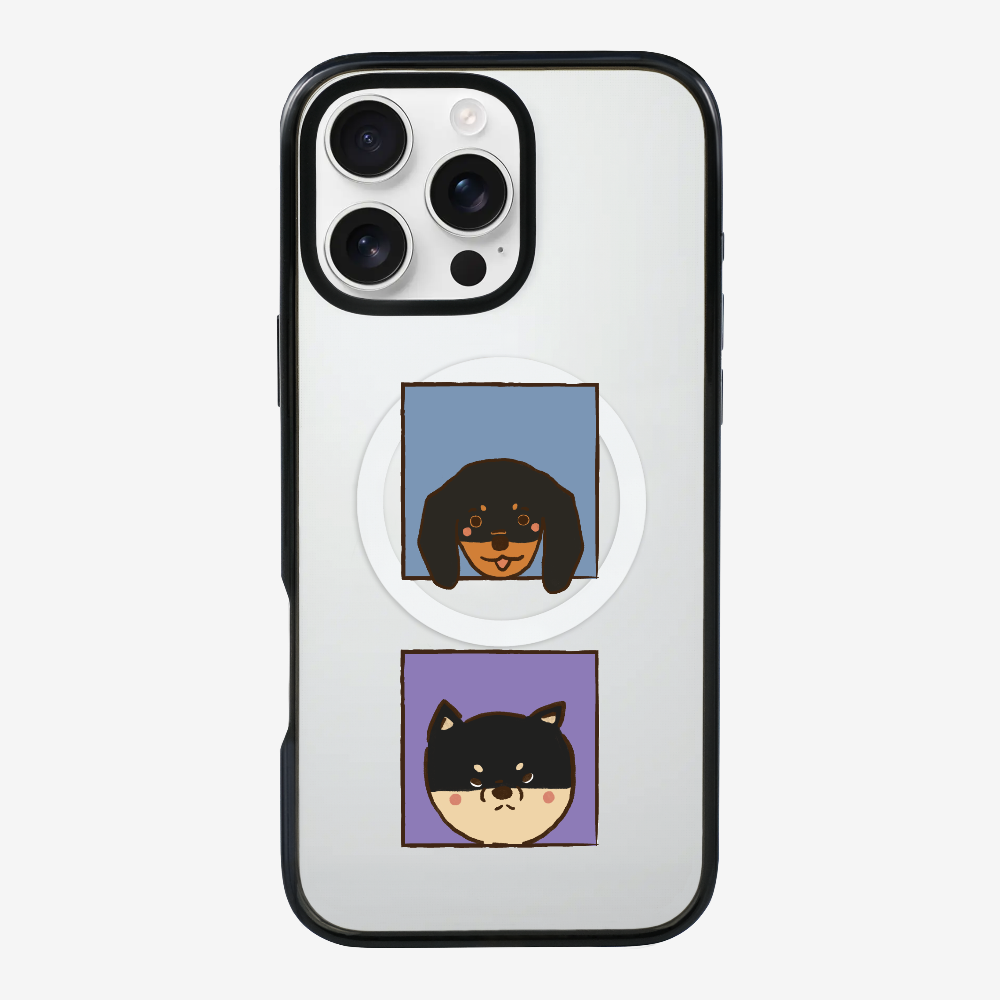 Dachshund and Corgi Phone Case
