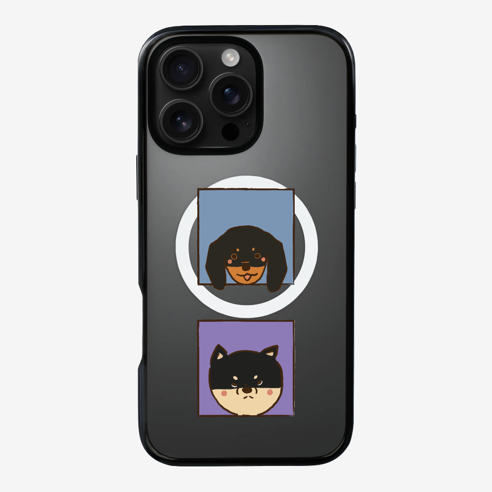 Dachshund and Corgi Phone Case