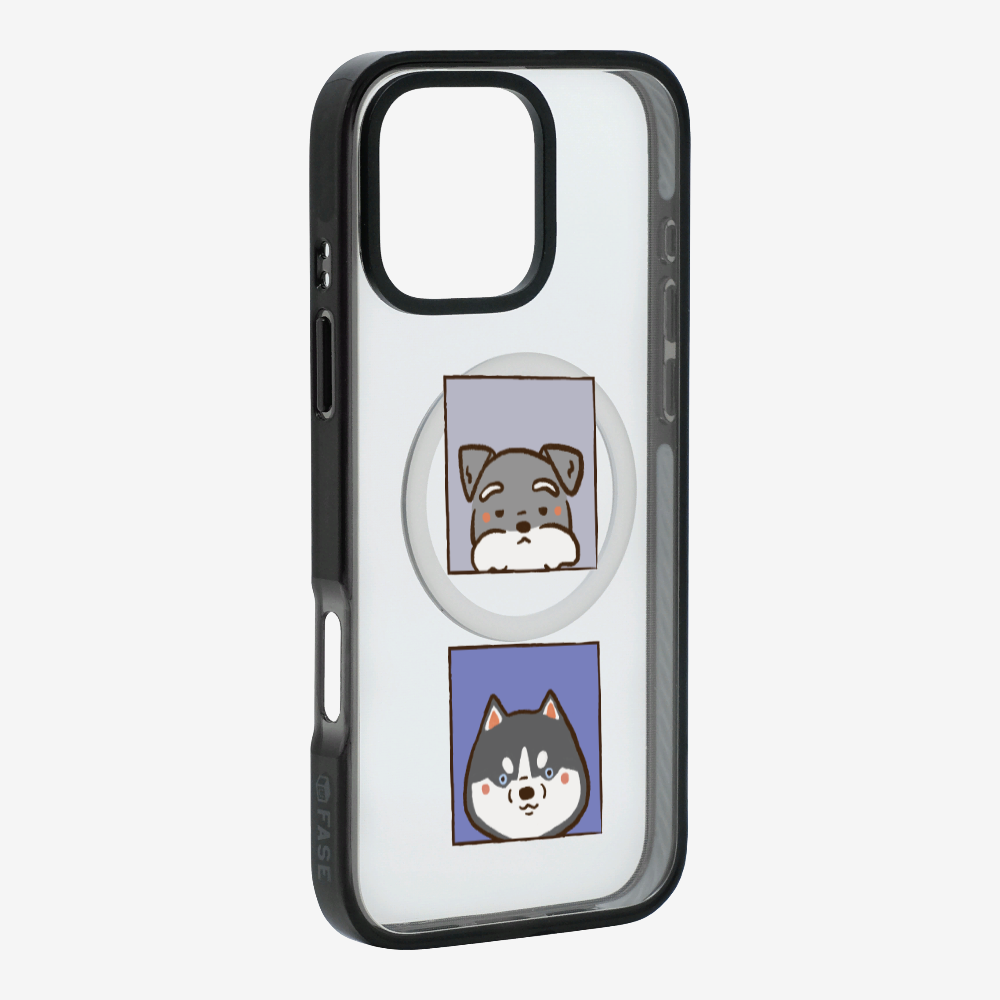 Schnauzer and Husky Phone Case