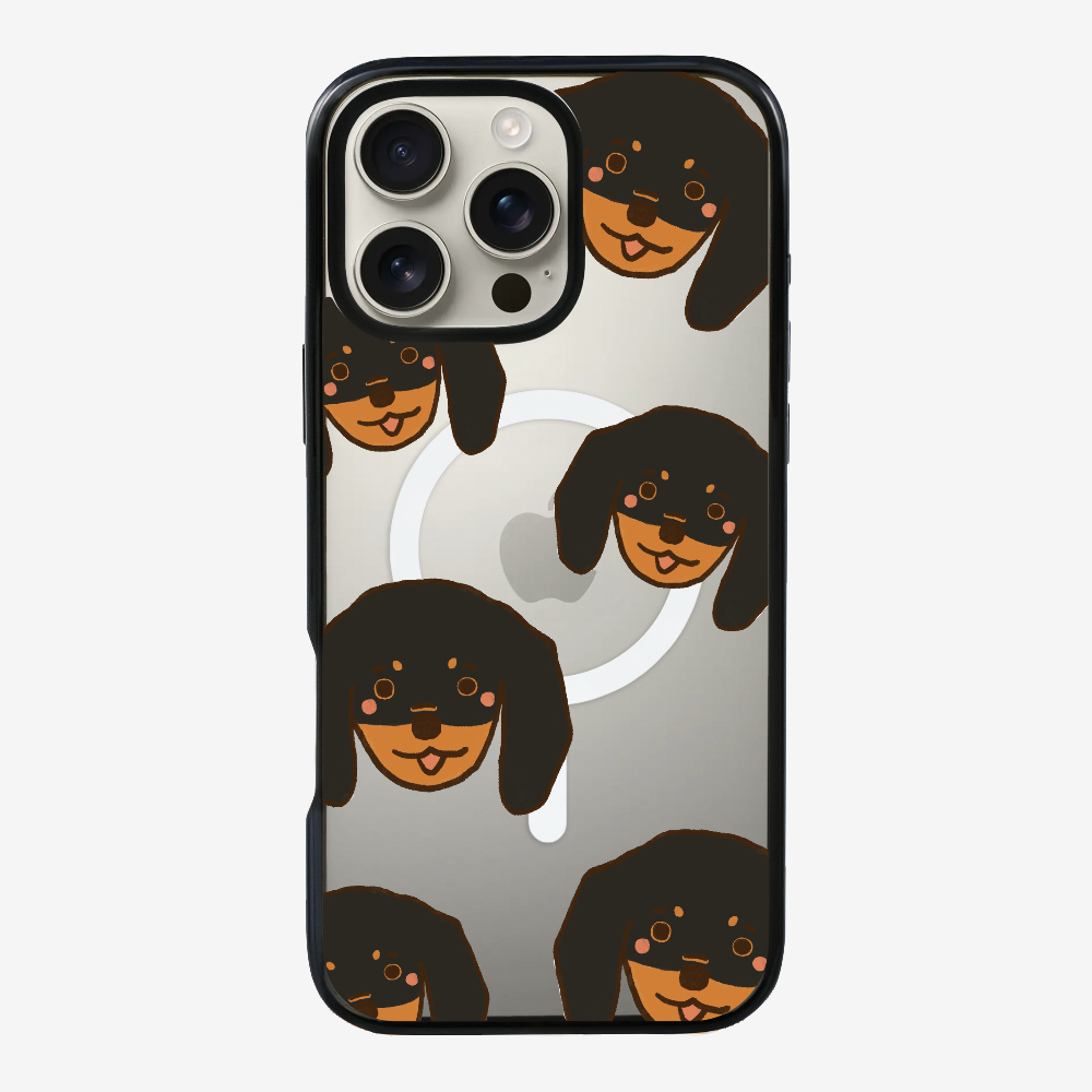 Black Dachshund Wonderland Phone Case