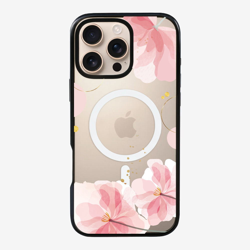 Pink Spring Floral (Transparent) Phone Case