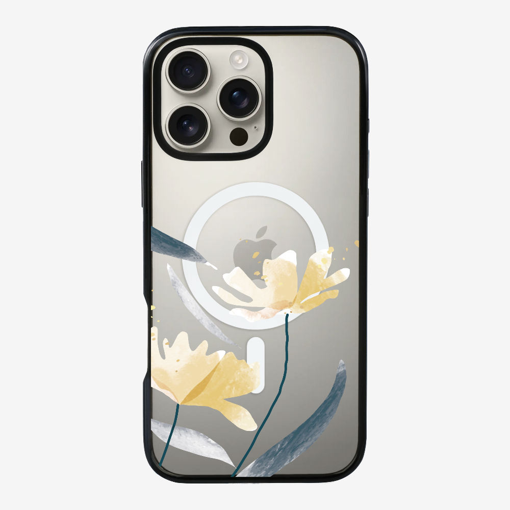 Golden Spring Floral (Transparent) Phone Case
