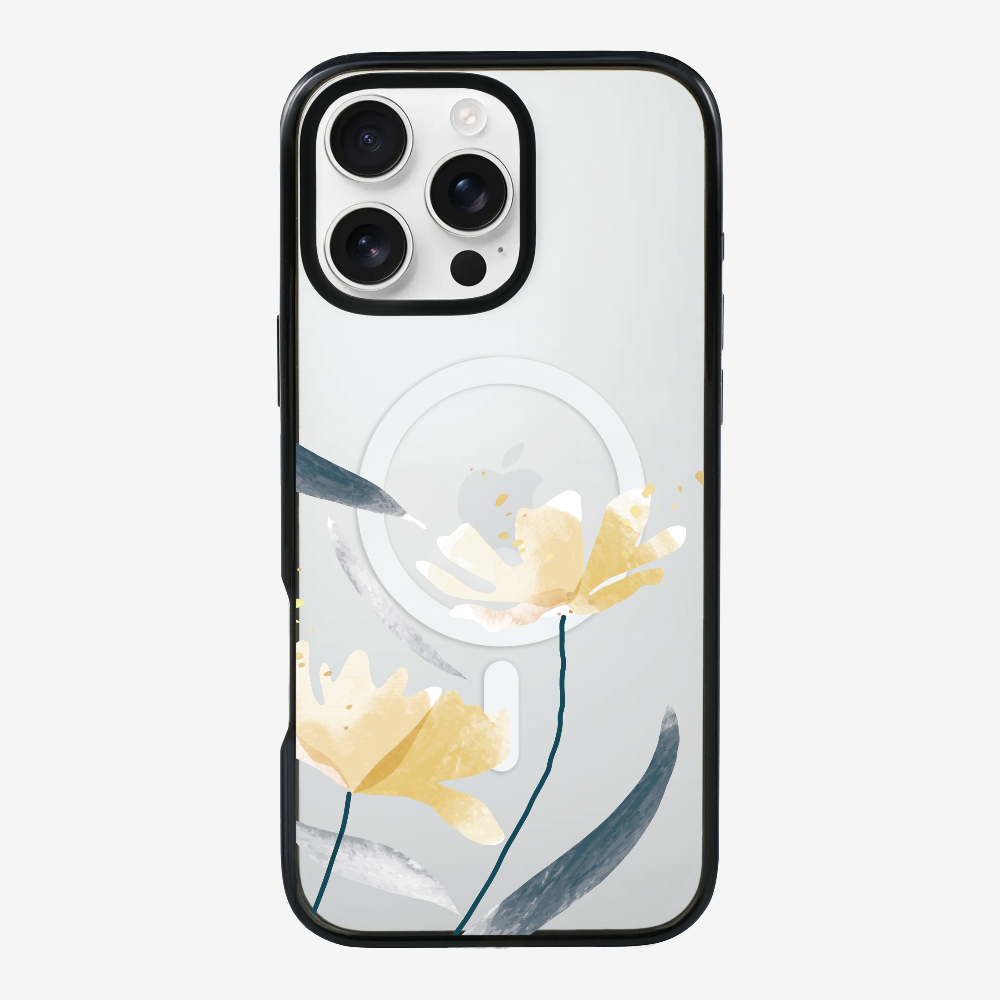 Golden Spring Floral (Transparent) Phone Case