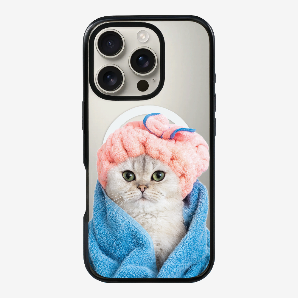 Cute White Kitten (Transparent) Phone Case