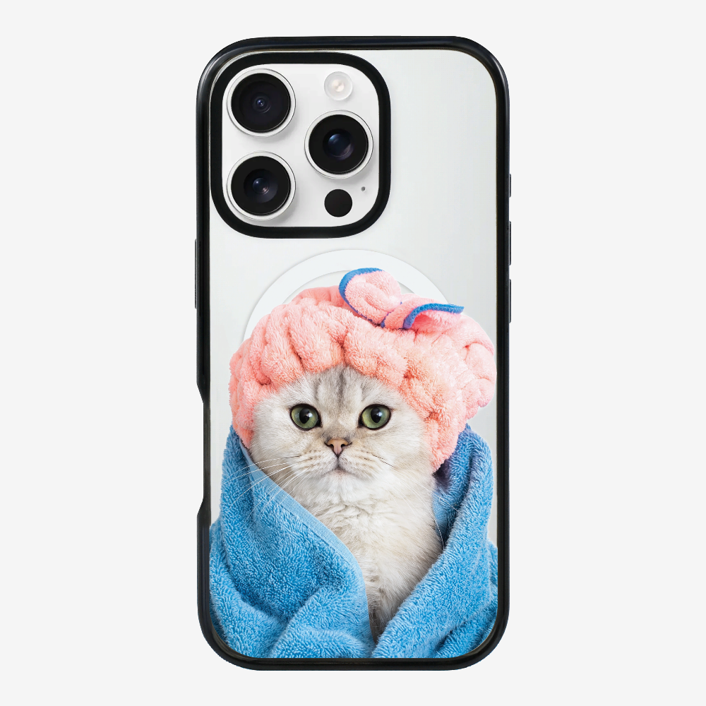 Cute White Kitten (Transparent) Phone Case