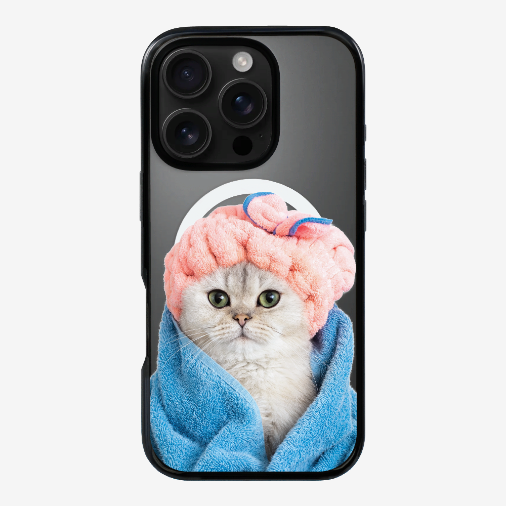 Cute White Kitten (Transparent) Phone Case
