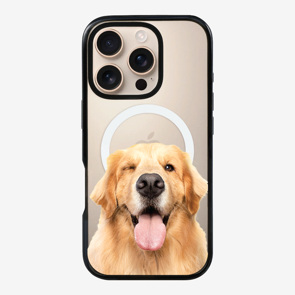 單眼金毛尋回犬 (透明)保護殼
