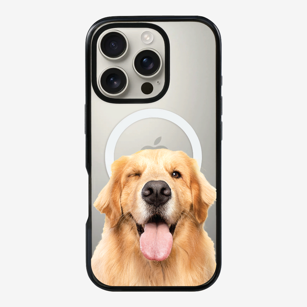 單眼金毛尋回犬 (透明)保護殼