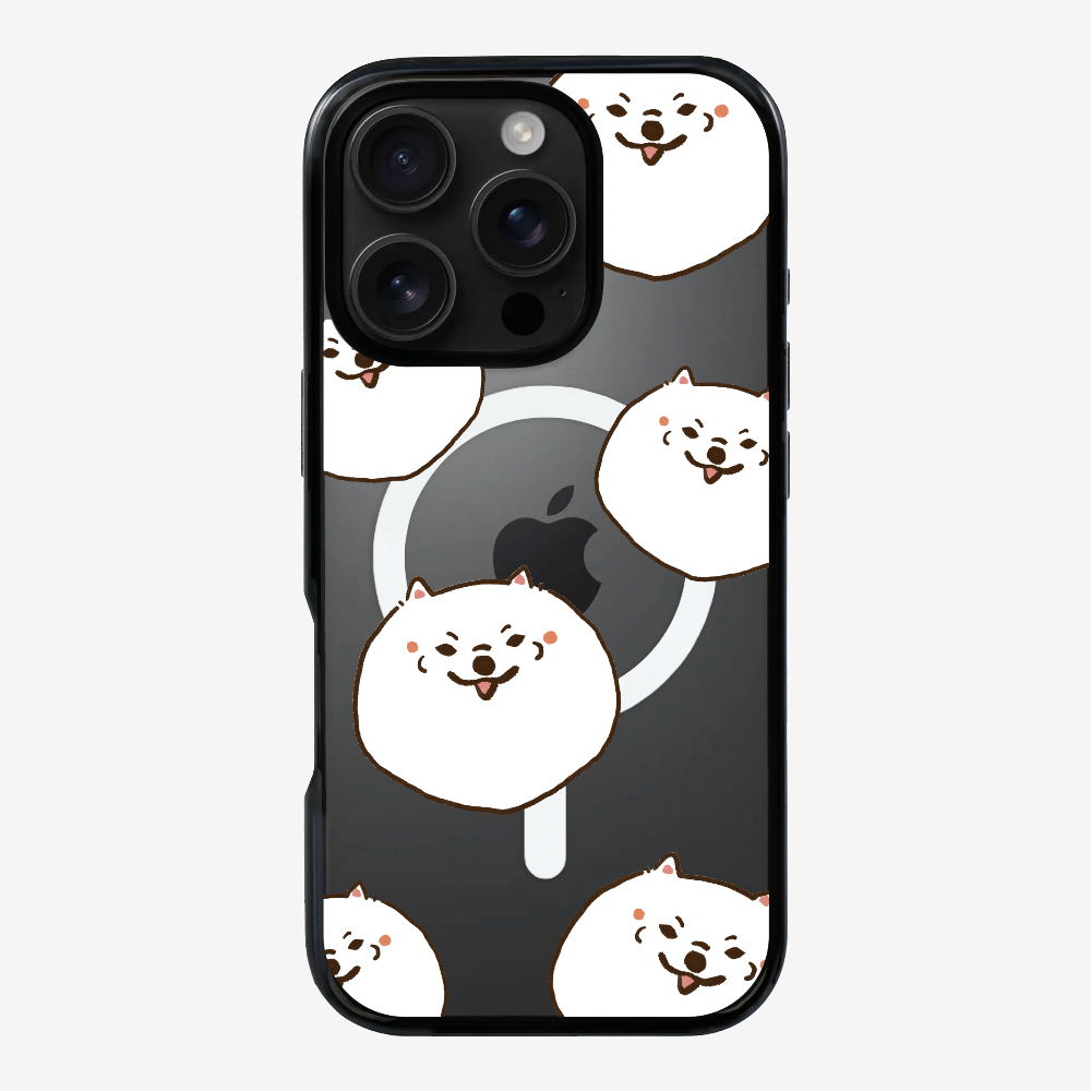 White Pomeranian Wonderland Phone Case