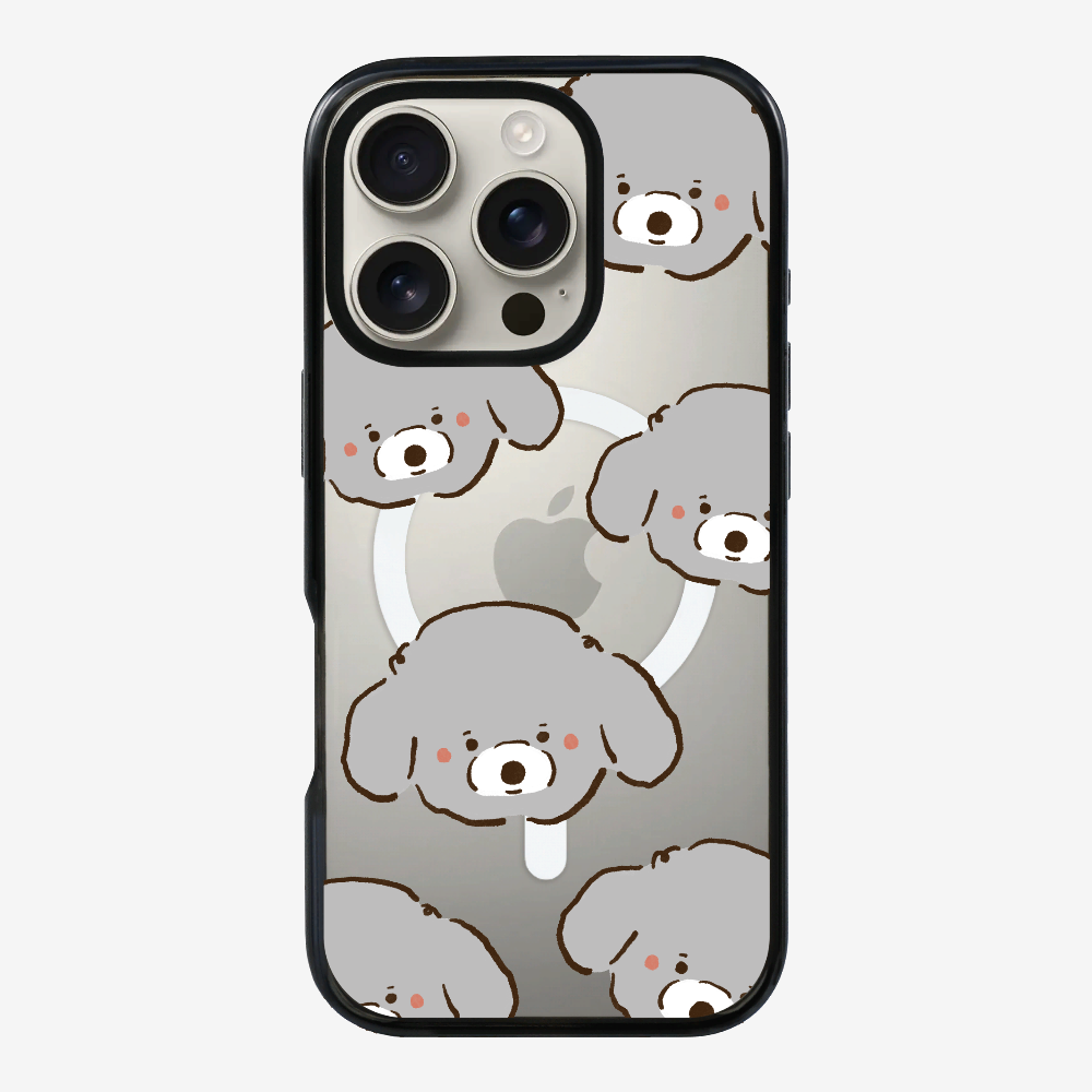 Grey Poodle Wonderland Phone Case