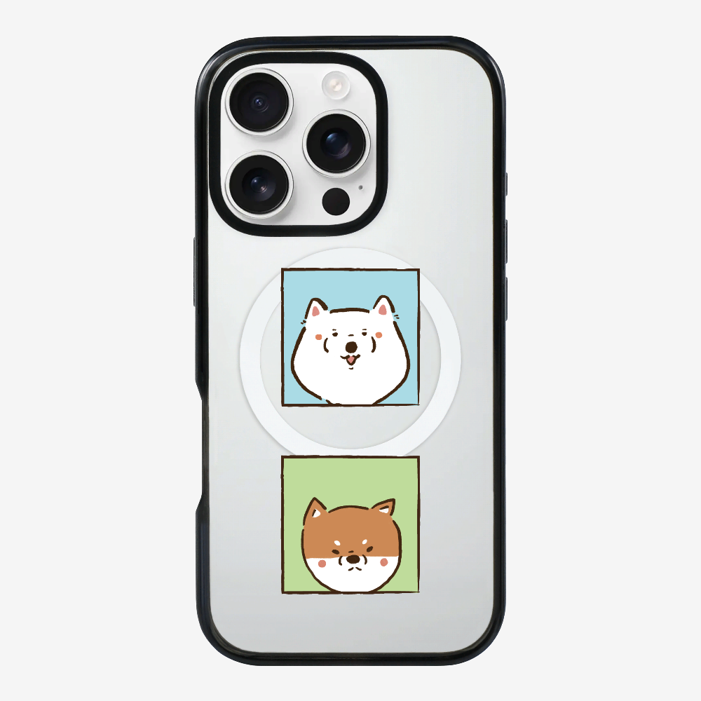Samoyed and Shiba Inu Phone Case