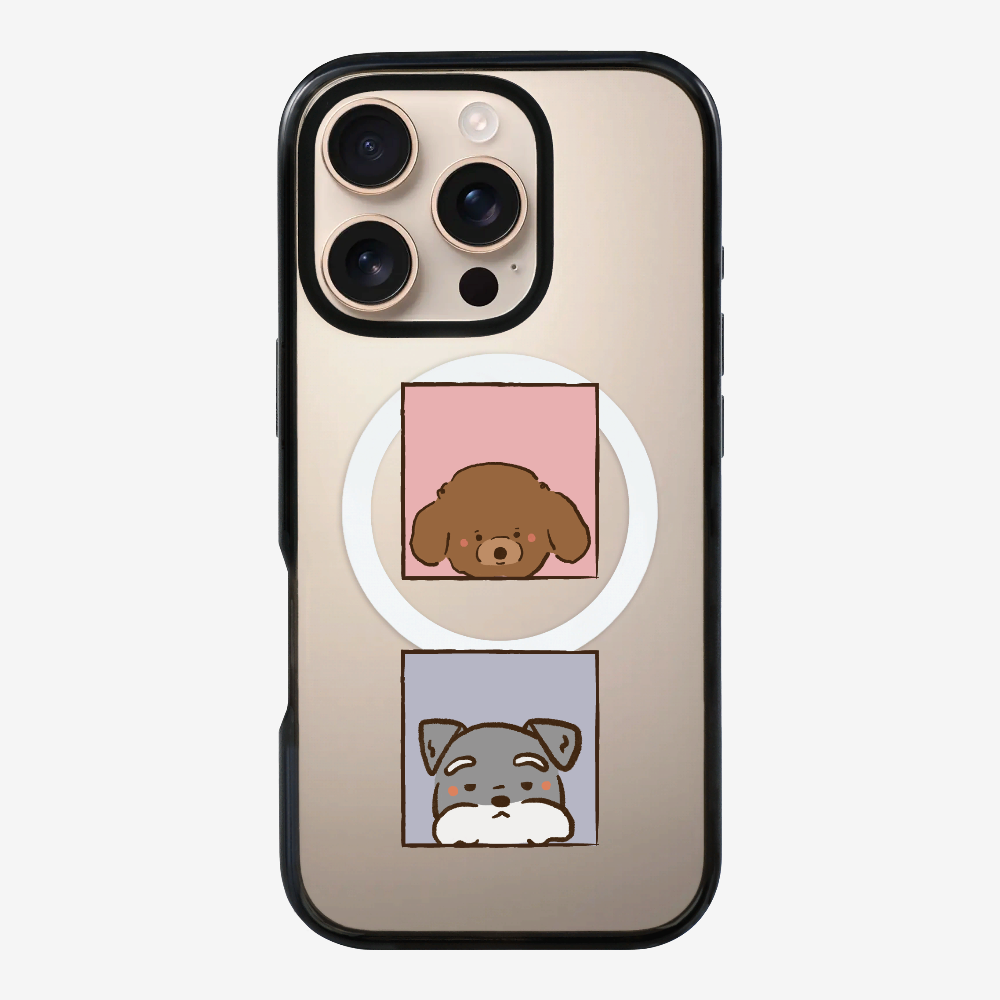 Poodle and Schnauzer Phone Case