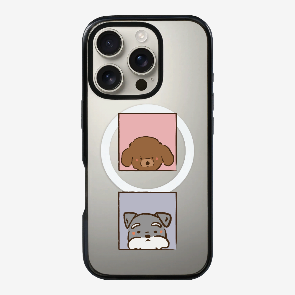 Poodle and Schnauzer Phone Case