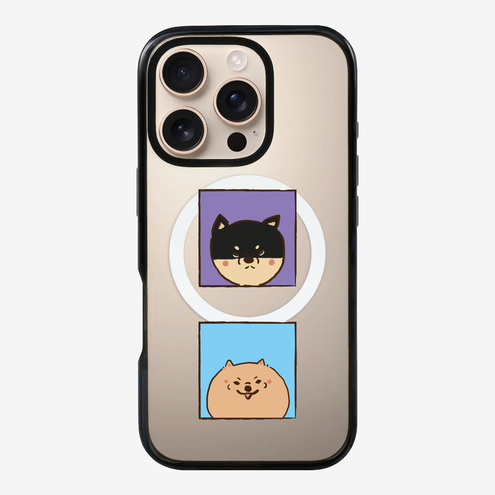 Shiba Inu and Pomeranian Phone Case