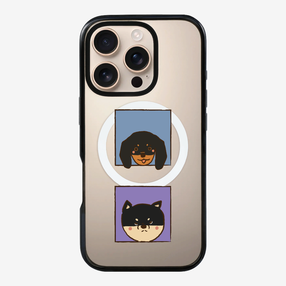 Dachshund and Corgi Phone Case