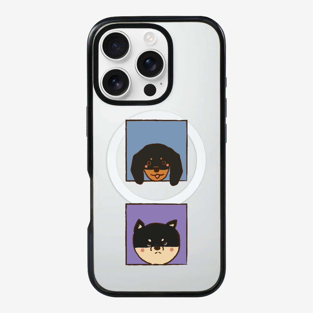 Dachshund and Corgi Phone Case