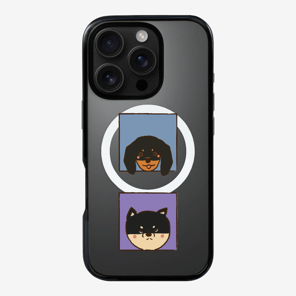 Dachshund and Corgi Phone Case