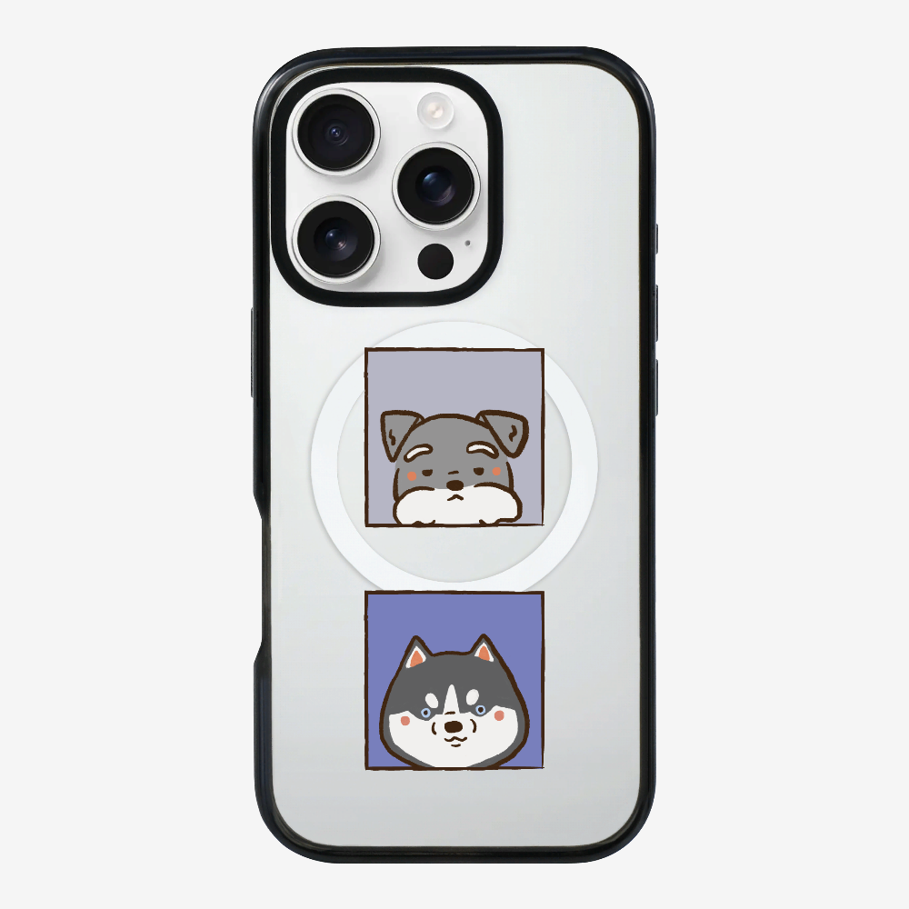 Schnauzer and Husky Phone Case