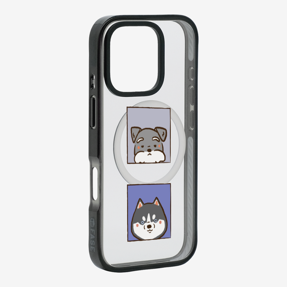 Schnauzer and Husky Phone Case