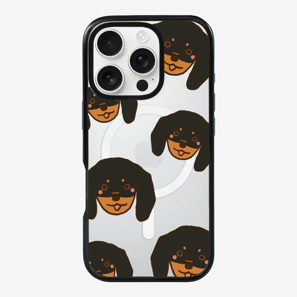 Black Dachshund Wonderland Phone Case