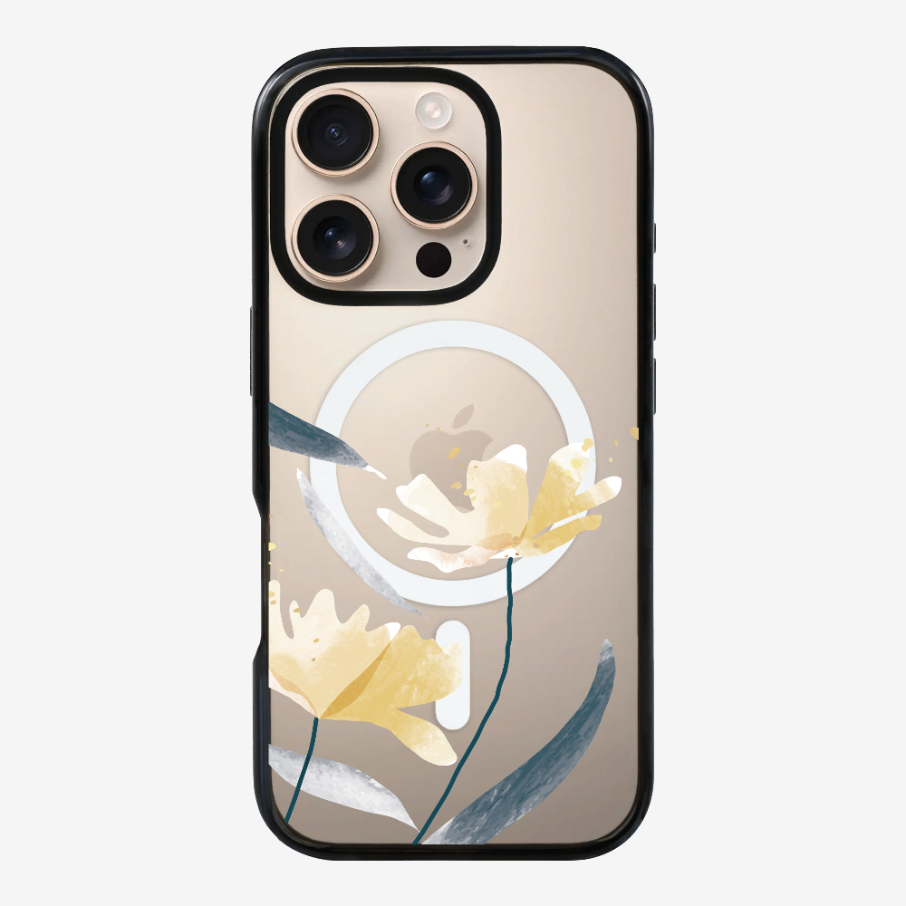 Golden Spring Floral (Transparent) Phone Case