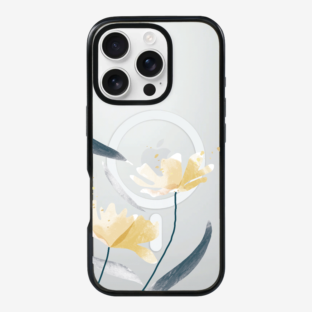 Golden Spring Floral (Transparent) Phone Case