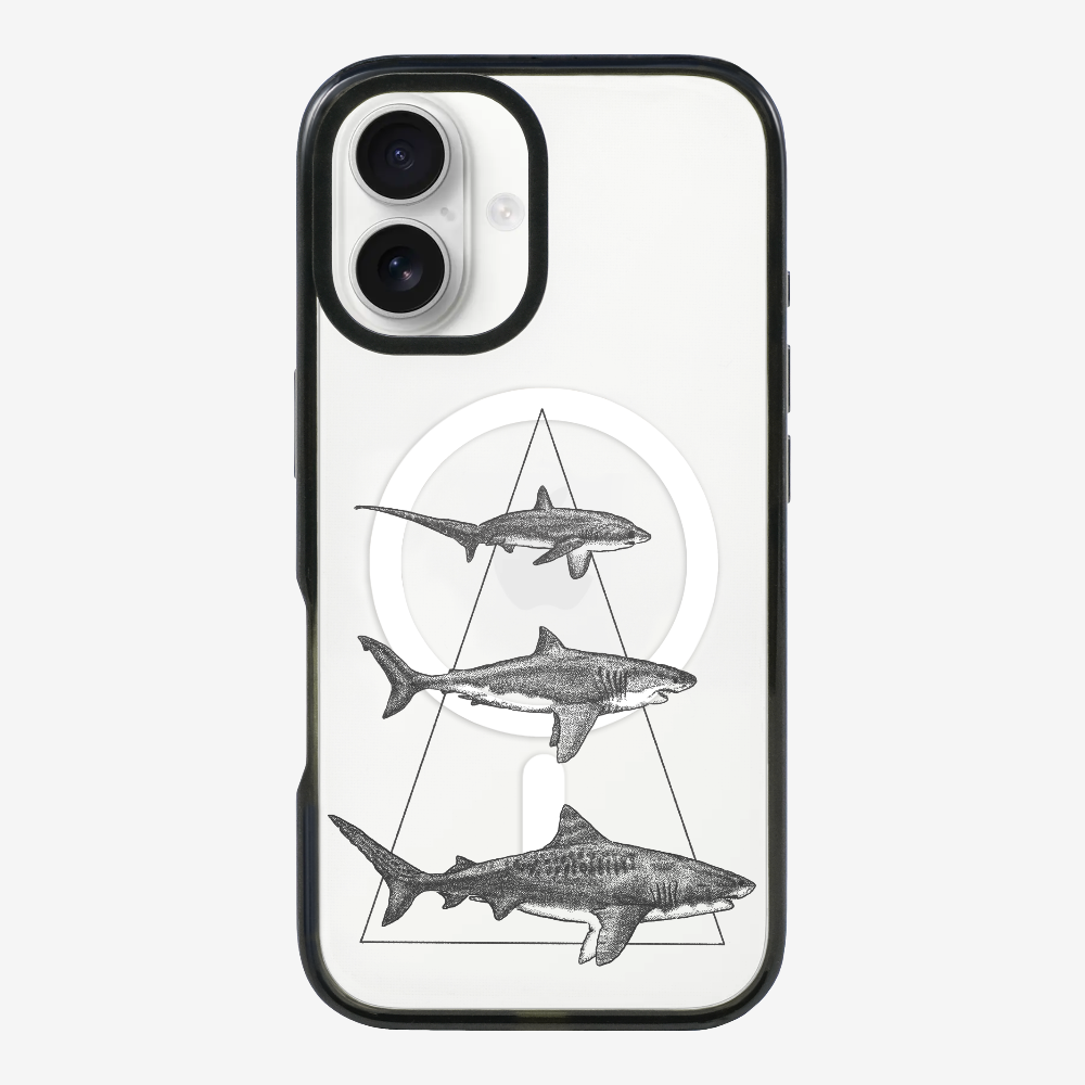 Illustration of Sharks Phone Case